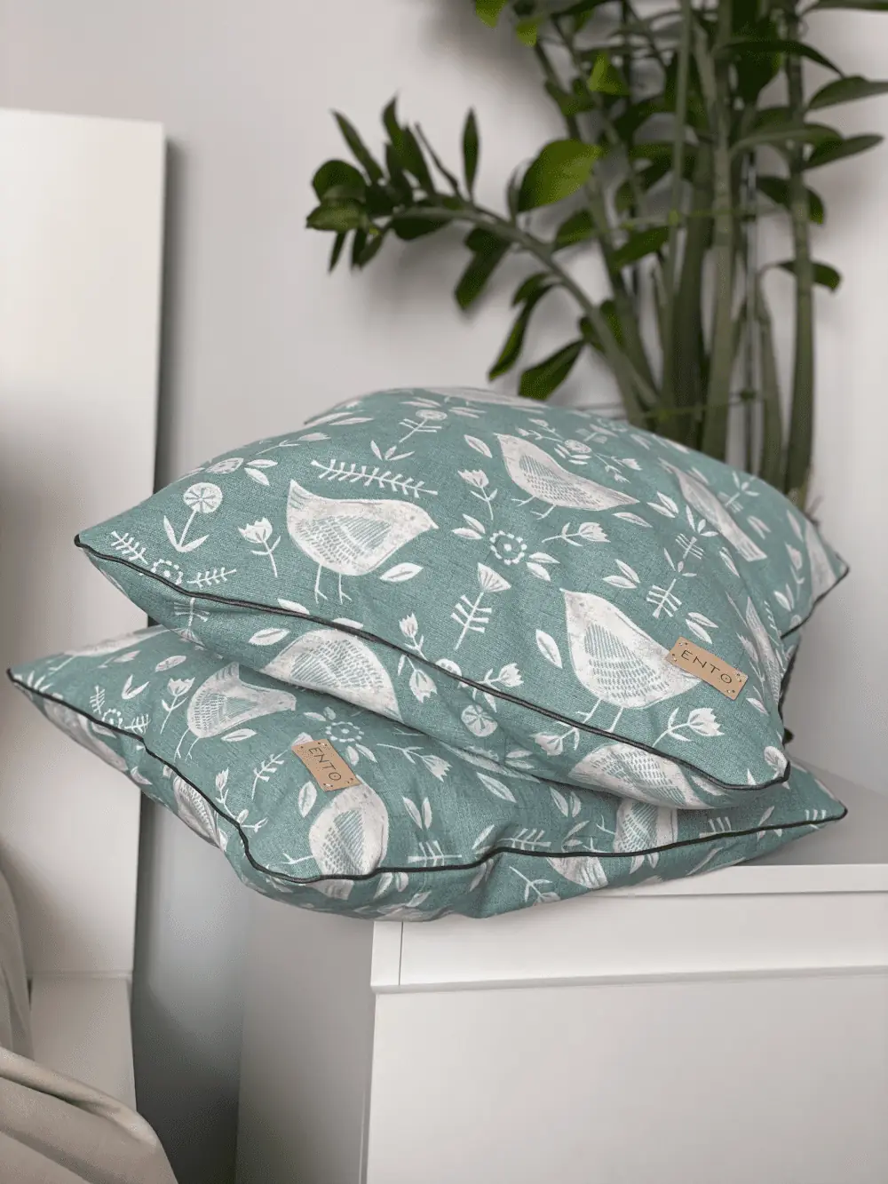 Printed Cushion with Piping