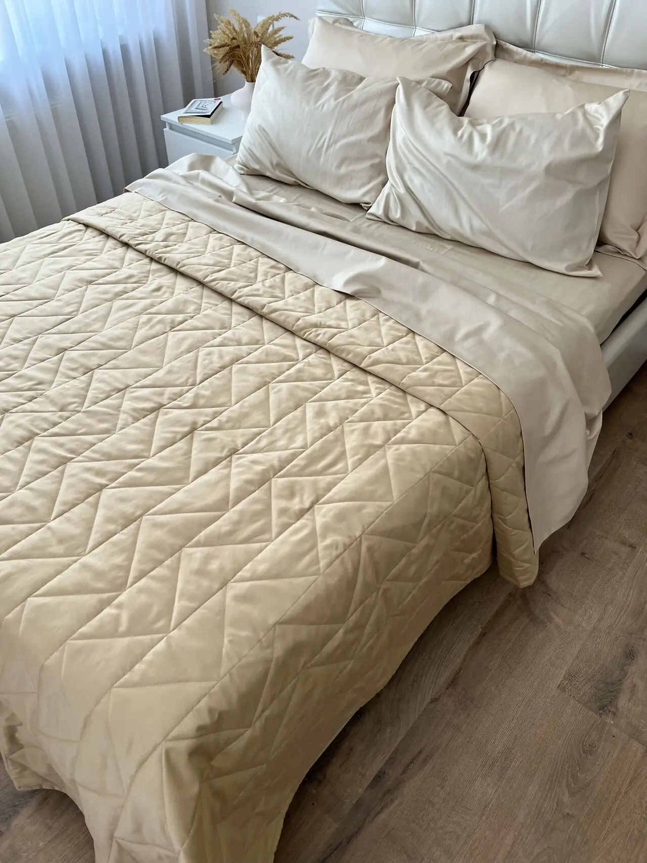 Herringbone Bedspread (Champagne)