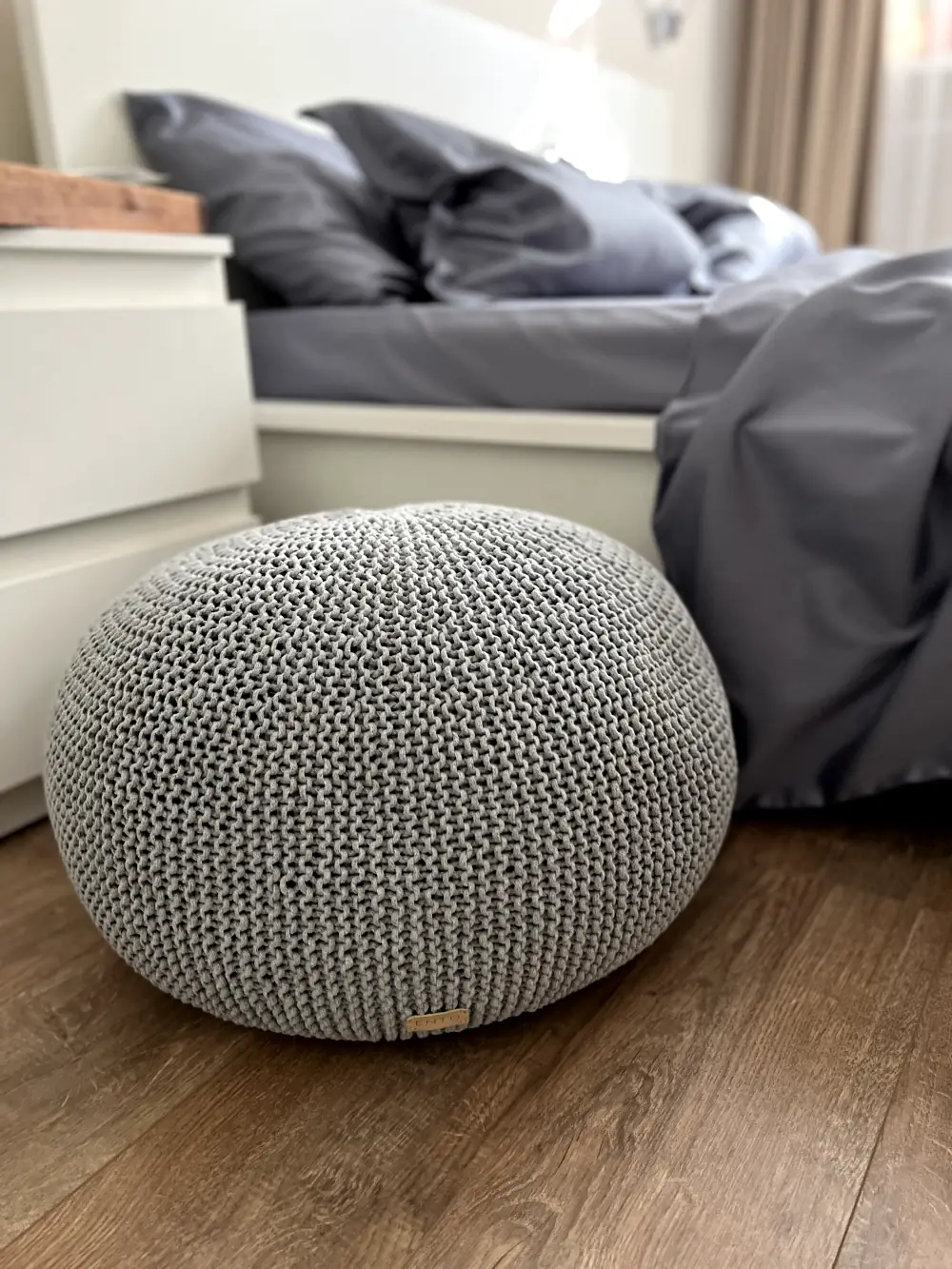 Gray Pouf