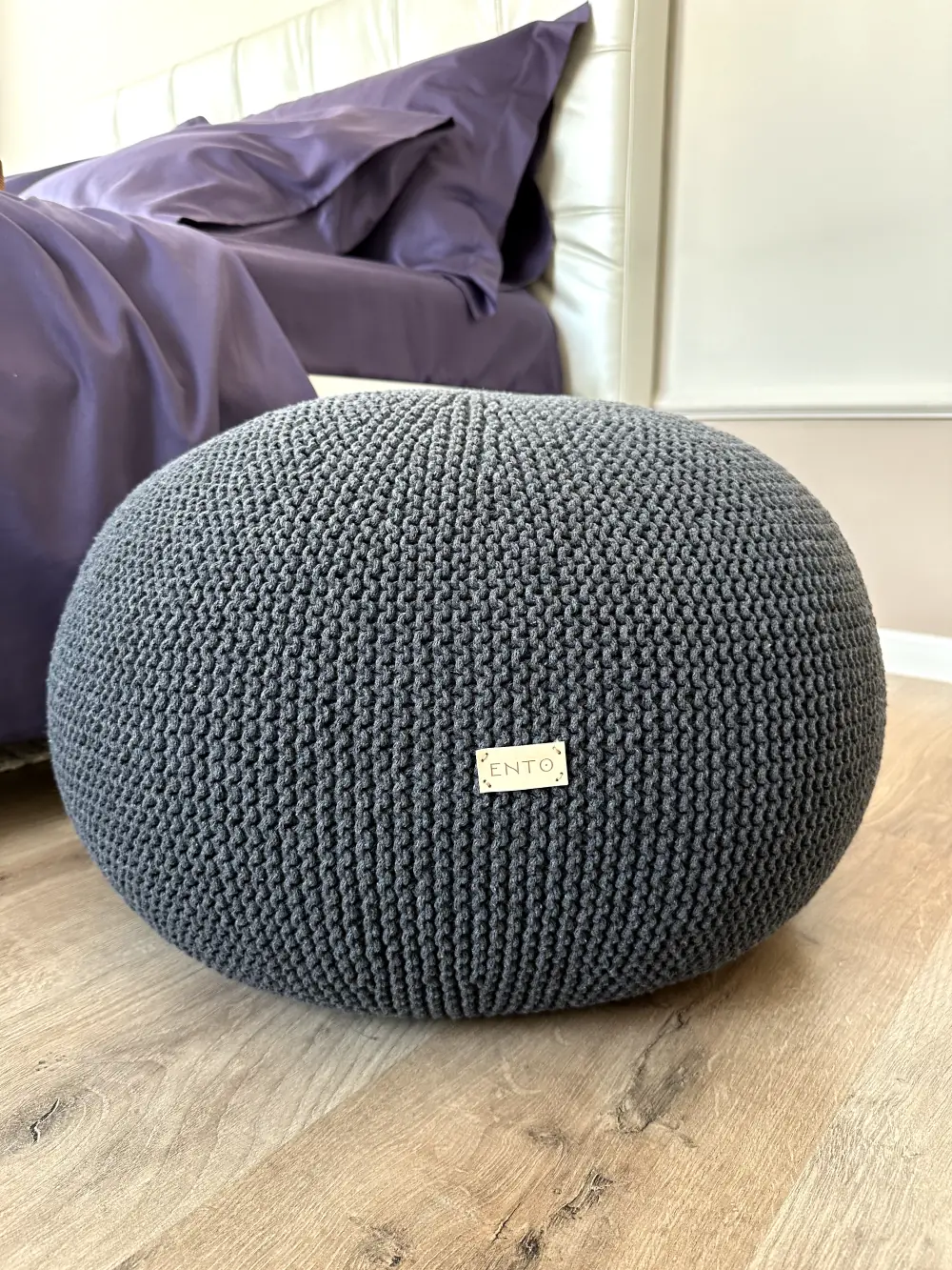 Graphite Pouf