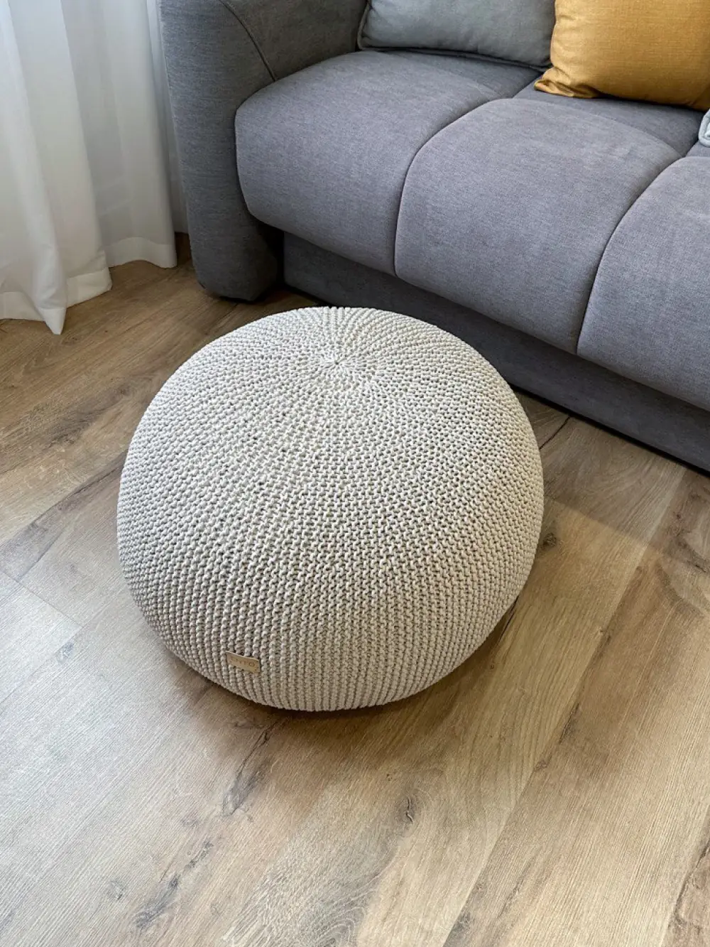 Linen Pouf